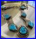RARE-Vintage-Navajo-Sky-Blue-Kingman-Turquoise-Sterling-Necklace-Signed-BGY-01-uglu
