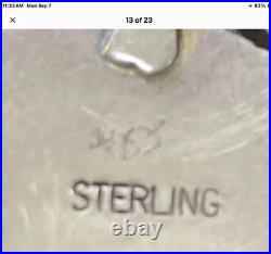 RARE Vintage Navajo Sky Blue Kingman Turquoise Sterling Necklace Signed BGY