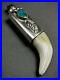 RARE-Vintage-Navajo-Sterling-Silver-Turquoise-Pendant-WOW-01-rk