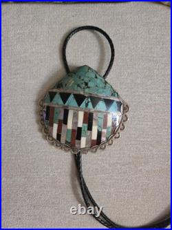 RARE Vintage SANTO DOMINGO PUEBLO KEWA Shell Mosaic Inlay BOLO