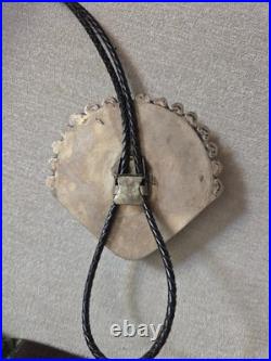 RARE Vintage SANTO DOMINGO PUEBLO KEWA Shell Mosaic Inlay BOLO