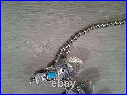 RARE/Vintage SQUASH BLOSSOM Sterling Silver KACHINA Necklace