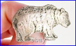 RARE Vintage ZUBKO Signed Native American Bear Pin Brooch Alaskan Grizzly Inuit