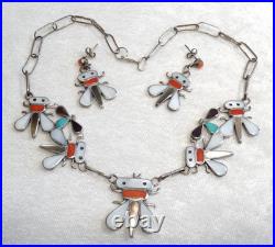 RARE Vintage Zuni Bee Necklace & Earrings by master silversmith SENSA EUSTACE
