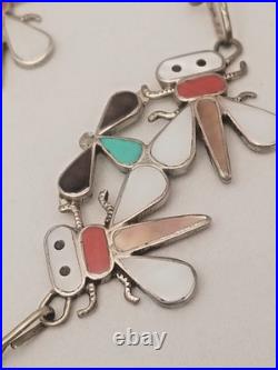 RARE Vintage Zuni Bee Necklace & Earrings by master silversmith SENSA EUSTACE