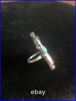 RARE Vintage Zuni Native American Mickey Mouse Sterling Silver Ring