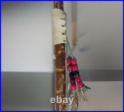RARE Vtg 42 Handcrafted Artisan Medicine Staff Native American Style Beaded