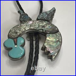 RARE Vtg Carol Kee Native American Navajo Sterling Silver Hummingbird Bolo Tie