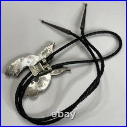 RARE Vtg Carol Kee Native American Navajo Sterling Silver Hummingbird Bolo Tie