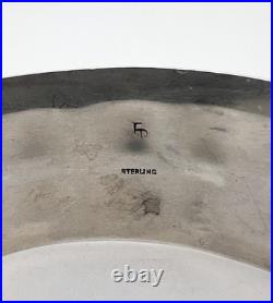 RARE Vtg Frank Patania Anglo Native American Sterling Silver Row Cuff Bracelet