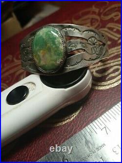 RARE WOW NAVAJO STERLING FRED HARVEY TURQUOISE SNAKE CUFF sale sale $$$ enjoy