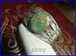 RARE WOW NAVAJO STERLING FRED HARVEY TURQUOISE SNAKE CUFF sale sale $$$ enjoy