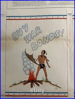 RARE WW2 Buy War Bonds Native American Indian Wind Talkers More Tomahawks