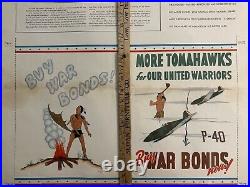 RARE WW2 Buy War Bonds Native American Indian Wind Talkers More Tomahawks