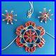 RARE-ZUNI-Sterling-Silver-Red-Coral-Needlepoint-Necklace-Earrings-V-Halusewa-01-vc