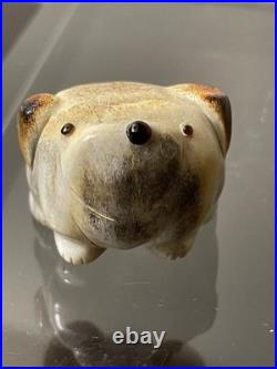 RARE Zuni Artist Ray Tsalate hand carved dog fetish Signed