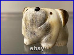 RARE Zuni Artist Ray Tsalate hand carved dog fetish Signed