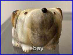 RARE Zuni Artist Ray Tsalate hand carved dog fetish Signed