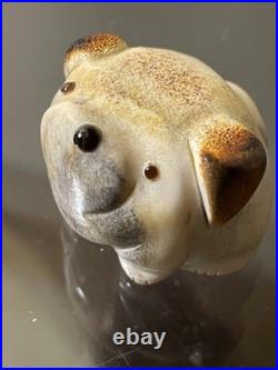 RARE Zuni Artist Ray Tsalate hand carved dog fetish Signed