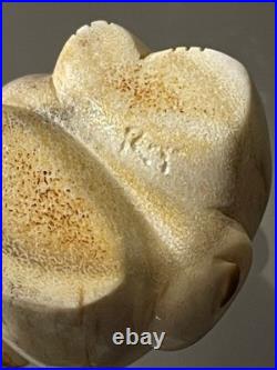 RARE Zuni Artist Ray Tsalate hand carved dog fetish Signed