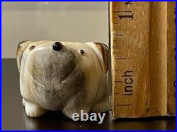 RARE Zuni Artist Ray Tsalate hand carved dog fetish Signed