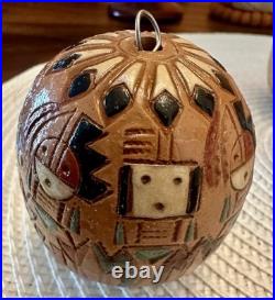 RARE (set of 8) Native American Navajo Irene/Ken White Pottery Ornaments -Signed