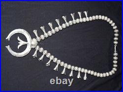 RARE vintage navajo Silver squash blossom necklace