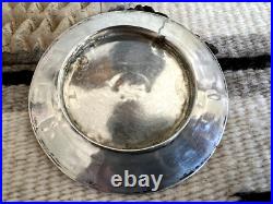 RARE vtg SOUTHWESTERN THUNDERBIRD TRINKET TRAY Fred Harvey era STERLING 46g dish