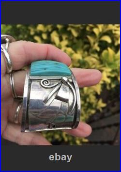 RAREPETE SIERRA COBBLESTONE -NATIVE AMERICAN /Navajo Turquoise Cuff /Bracelet
