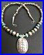 RARESterling-Silver-And-Turquoise-HOPI-CORN-MAIZE-OVERLAY-Necklace-signed-WT-01-dxns