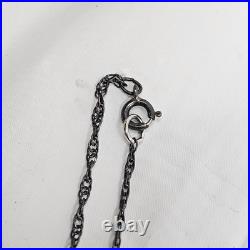 RB sterling Rare Onyx Necklace Native American Indian Butterfly Feathers 925