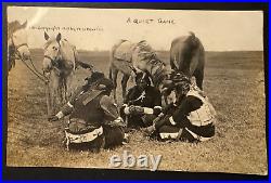 RPPC Native American Indian-A Quiet Game Horse WH. Martin Shawnee -OK Rare cnxl