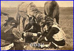 RPPC Native American Indian-A Quiet Game Horse WH. Martin Shawnee -OK Rare cnxl