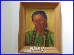 Ralles Vintage Antique Native American Indian Portrait Tribal Elder Rare Artist