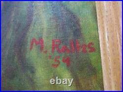 Ralles Vintage Antique Native American Indian Portrait Tribal Elder Rare Artist