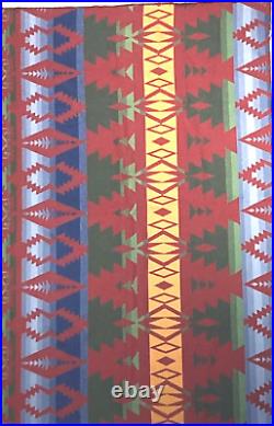 Ralph Lauren Home Rare Vtg Fabric Cott Woven Native Amer. DesignBeacon Blanket