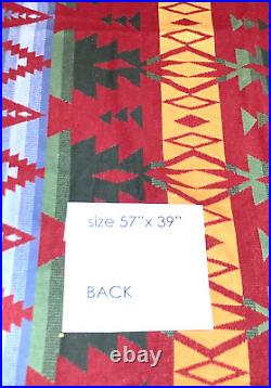 Ralph Lauren Home Rare Vtg Fabric Cott Woven Native Amer. DesignBeacon Blanket