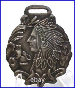 Rare 1914 Tote Native American Sterling Watch Fob