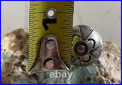 Rare 1930'S Navajo Austin Ike Wilson Sterling Silver Hand Stamp Dome Ring Size 6