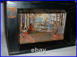 Rare 1930s WPA Museum Extension Project Diorama-Erie Making Snowshoes