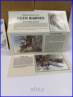 Rare 1987 Glen Barnes Signed Native American Art Print Triple Matted Framed
