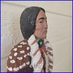 Rare 20 Native American Indian Chief Decorative Statue Figure 20 Lbs
