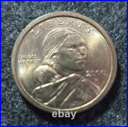 Rare! 2000-P Native American (Sacagawea) $1 Dollar Coin Strike
