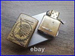 Rare 2002 Zippo Barrett Smythe Native American Indian Chief Head Warrior Arrow