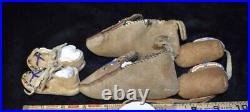 Rare 6 Pair of Native American Beadwork Doll Moccasins 1920's-1930's California