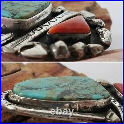 Rare 70's Bisbee Bob Pendant Turquoise Mountain Turquoise & Spiny Oster