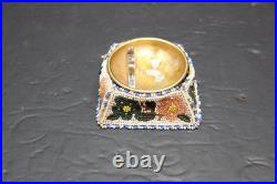 Rare ATQ Plateau Nez Perce Native American Floral Full Beaded Box Ashtray