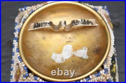 Rare ATQ Plateau Nez Perce Native American Floral Full Beaded Box Ashtray