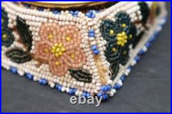 Rare ATQ Plateau Nez Perce Native American Floral Full Beaded Box Ashtray