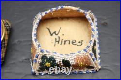 Rare ATQ Plateau Nez Perce Native American Floral Full Beaded Box Ashtray